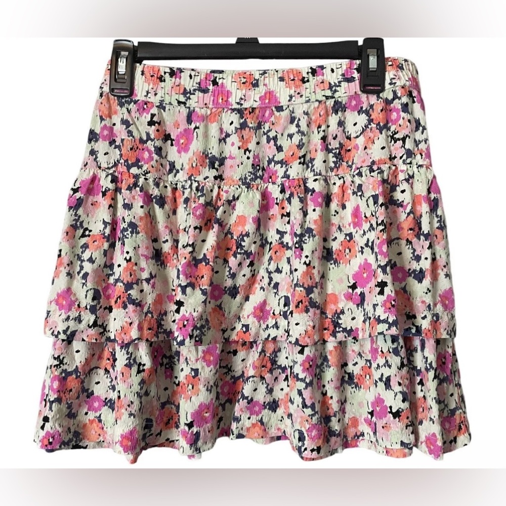 Universal Thread |  Floral 3-Tiered Mini Skirt | XL | Lined - NWT